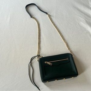 Rebecca Minkoff dark green/gold crossbody